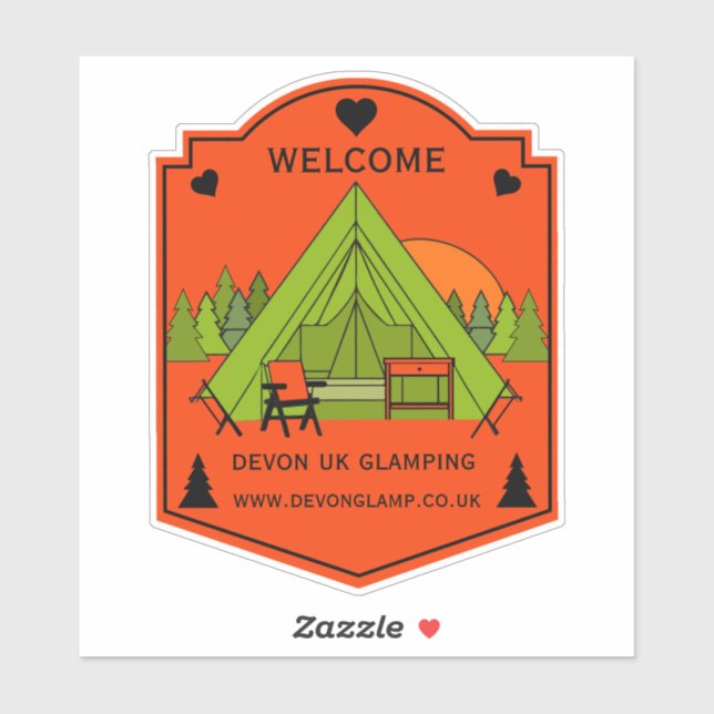 Sticker Bell Tent Glamping (Feuille)