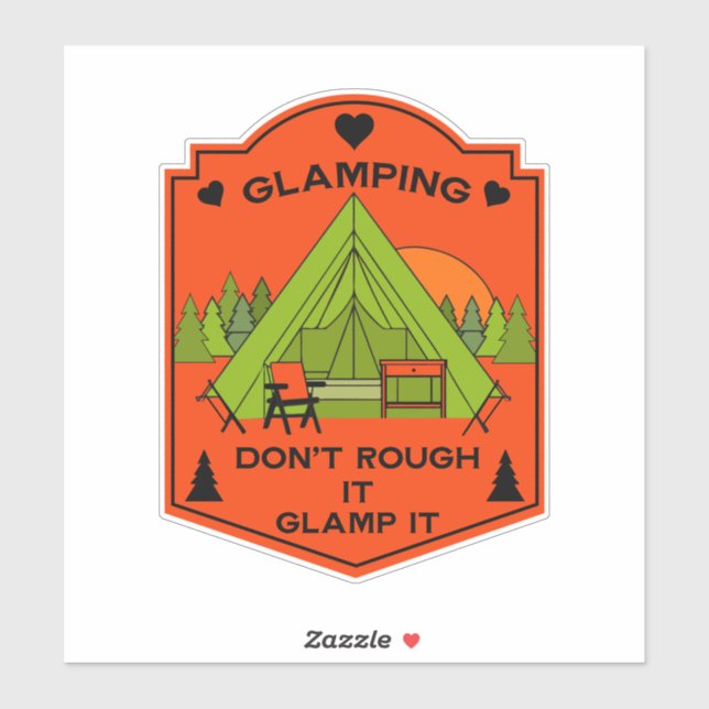 Sticker Bell Tent Glamping (Feuille)