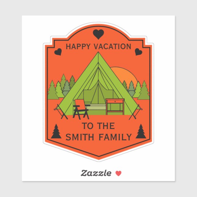 Sticker Bell Tent Glamping (Feuille)