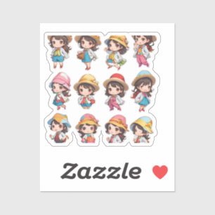 Sticker Belle collante fille