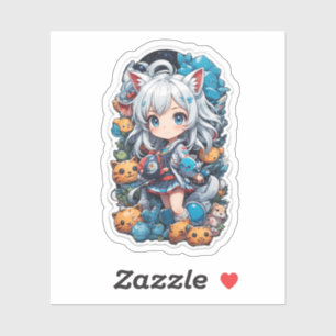 Sticker Belle et belle Anime Style