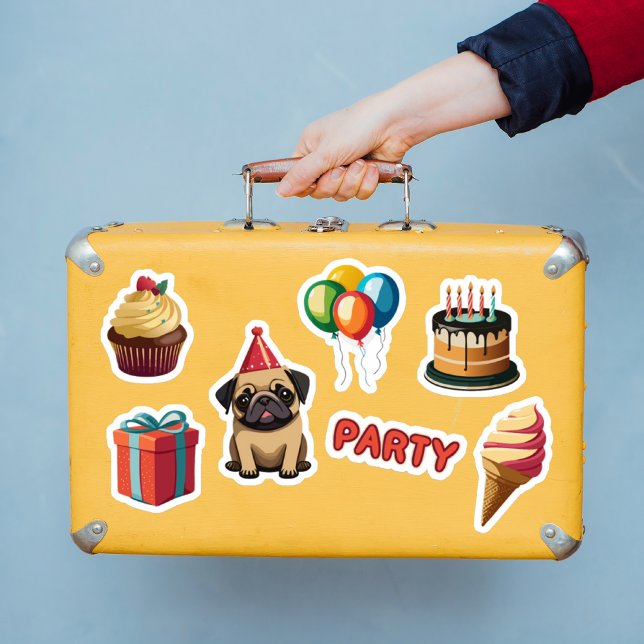 Sticker Belle fête d'anniversaire Carlin (Créateur téléchargé)