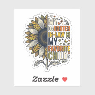 Sticker Belle-fille Enfant préféré Tournesol Vintage S