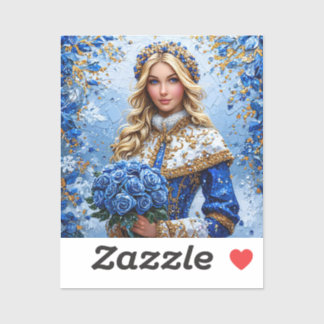 Sticker Belle Maiden à Neige