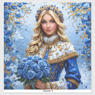 Sticker Belle Maiden à Neige