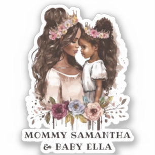 Sticker Belle mère et fille noire (5)