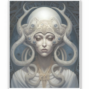 Sticker Belle sorcière Demon Queen Imaginaire Art