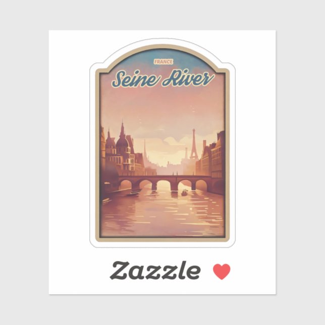 Sticker Belle vue sur la Seine-France (Feuille)