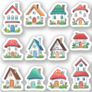 Sticker Belles maisons de fées scrapbooking maisons de des