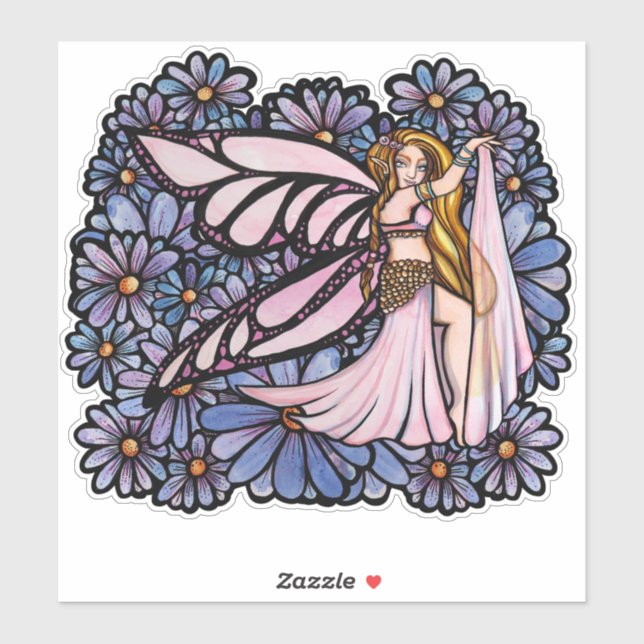Sticker Belly Dance Fairy Art Belly Dancing Fairies (Feuille)