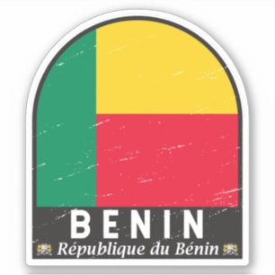 Sticker Bénin Distresse Vintage