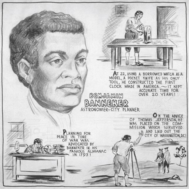 Sticker Benjamin Banneker : Black Scientist & Revolutionar (Devant)