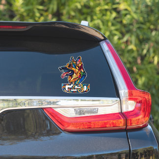 Sticker berger allemand - Art de mosaïque coloré