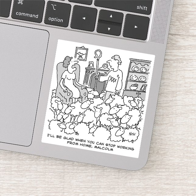 Sticker Berger Travaille de chez lui avec son mouton (Détail)