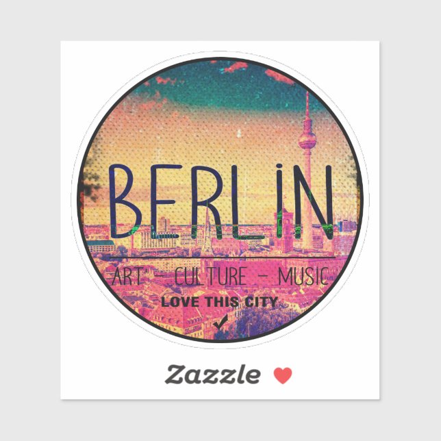Sticker Berlin vintage (Feuille)