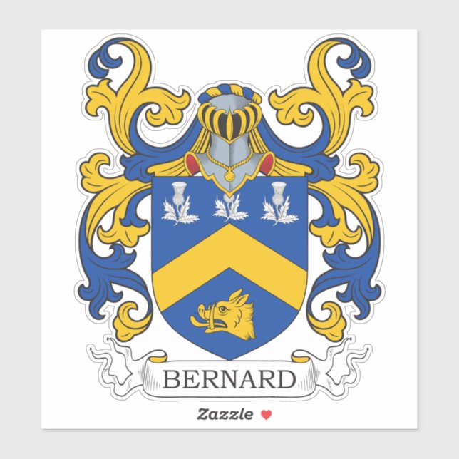 Sticker Bernard Family Crest (Feuille)