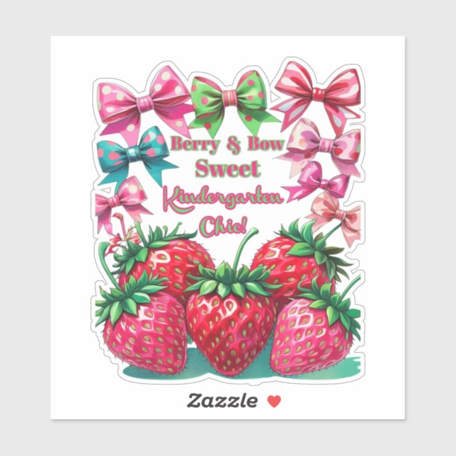 Sticker Berry Bow Sweet Maternelle Chic (Feuille)