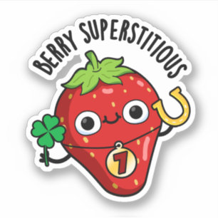 Sticker Berry Superstitieux Fruit Pun