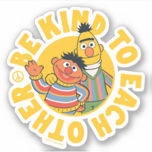 Sticker Bert et Ernie Être gentil les uns envers les aut