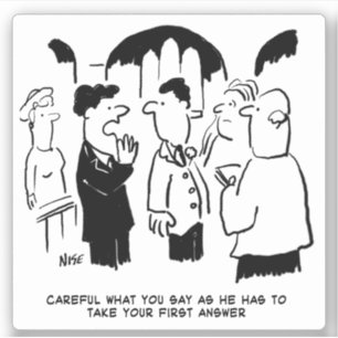 Sticker Best Man met en garde le dessin du Mariage marié.