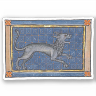 Sticker Bestiaire médiéval Hyena c. 1270