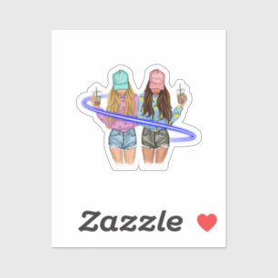 Sticker Besties BFF Heart Best Friends Bestie