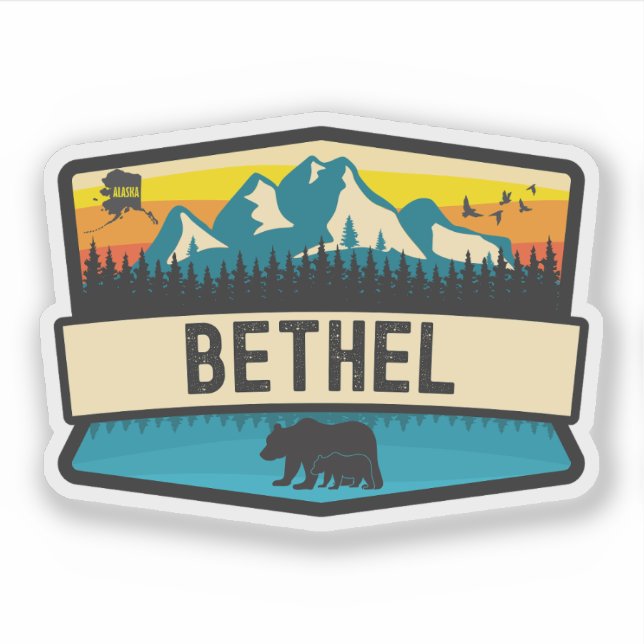 Sticker Bethel, Alaska (Devant)