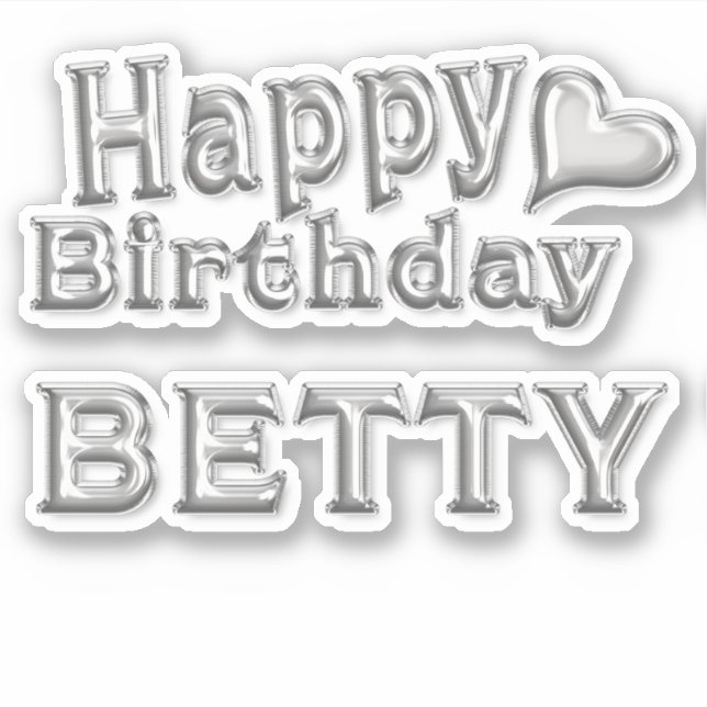 Sticker Betty Happy Birthday (Devant)