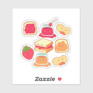 Sticker Beurre D'Arachide Et Jelée De Fraise