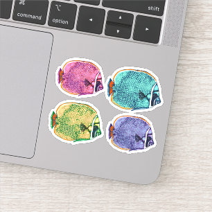 Sticker Beurre, poisson de récif corallien sous-marin naut