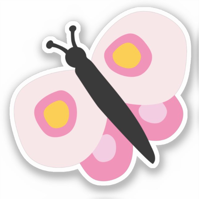 Sticker Beurre rose mignonne filles (Recto)