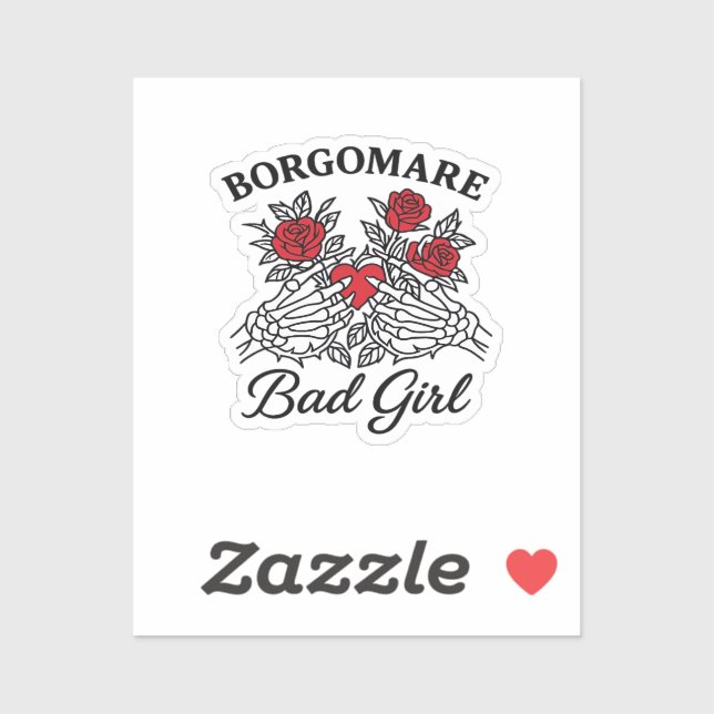 Sticker Bgm Bad Girl II Classic - Squelette Mains de coeur (Feuille)