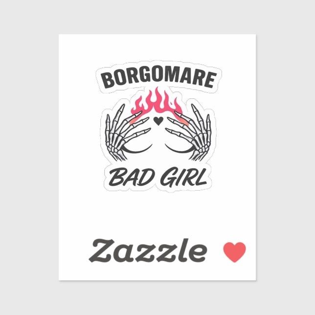 Sticker Bgm Bad Girl II - Skeleton Heart Hands (Feuille)