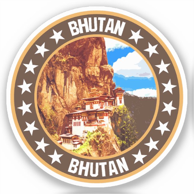 Sticker Bhoutan (Recto)