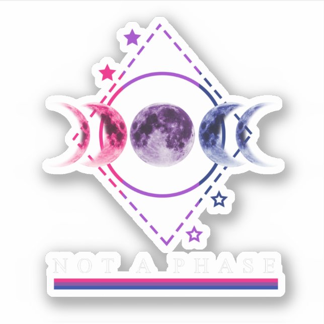 Sticker Bi Pride Shirt Pas Une Phase Bisexual LGBT Pride M (Devant)
