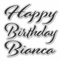 Bianca Nom Prénom Anniversaire de la Broderie noir