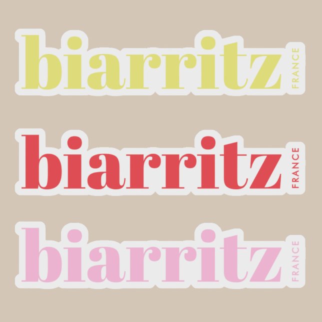 Sticker Biarritz France vacances modernes (Créateur téléchargé)