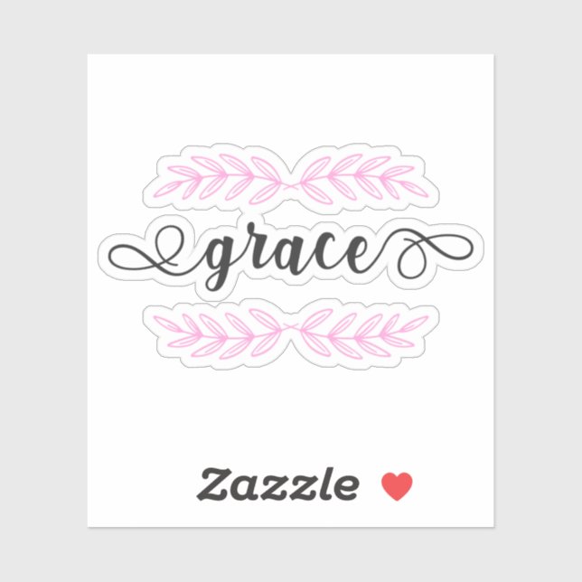 Sticker Bible chrétienne Verse Grace (Feuille)