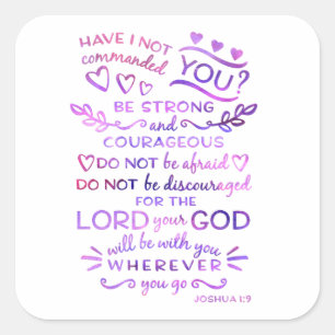Sticker Bible Verse Joshua 1:9