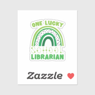 Sticker Bibliothécaire chanceuse de St. Patrick Day