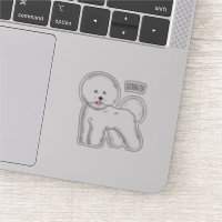 Bichon frise dog dessin animé