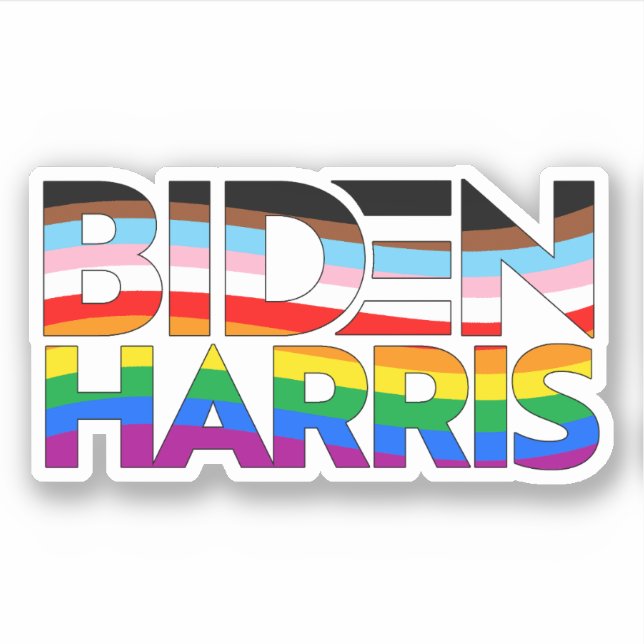 Sticker Biden Harris Fierté LGBTQ+ (Devant)