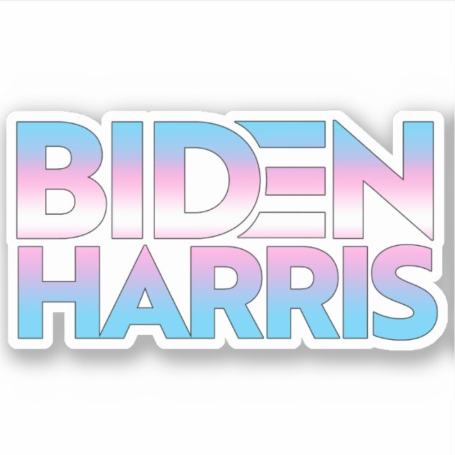 Sticker Biden Harris Fierté Trans (Devant)