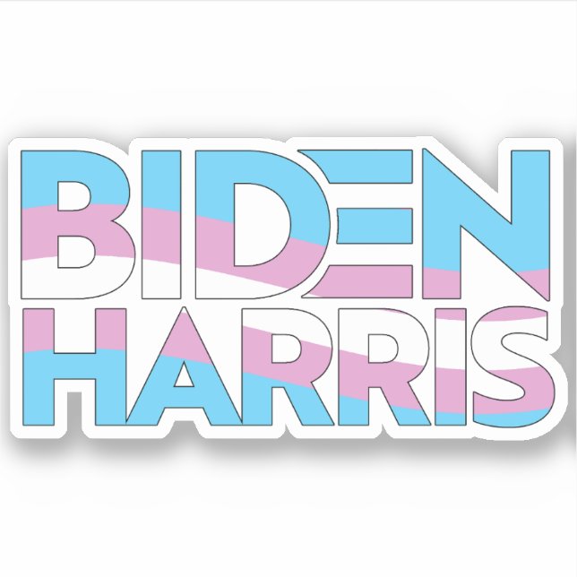 Sticker Biden Harris Fierté Trans (Devant)