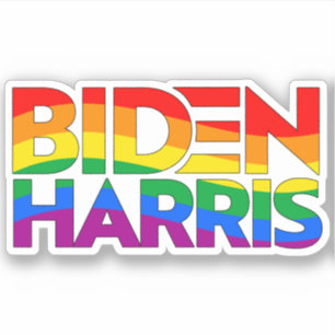 Sticker Biden Harris Pride Rainbow