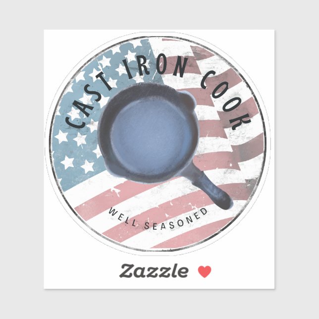 Sticker Bien Sensé Cuisinier En Fer Fondu (Feuille)