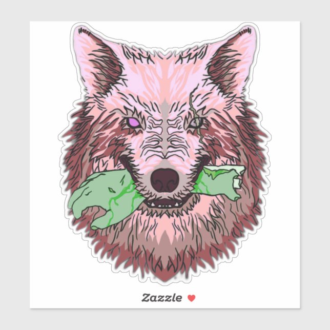 Sticker bienvenue au cauchemar (Feuille)