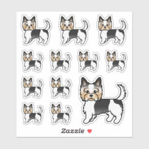 Sticker Biewer Terrier Yorkshire Terrier Cute Chiens de de