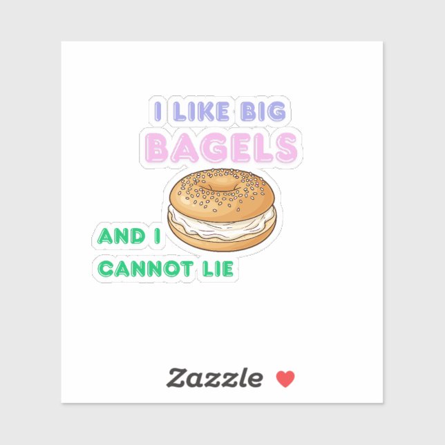 Sticker Big Bagels Funny Breakfast (Feuille)