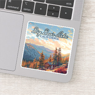Sticker Big Bear Lake California San Bernardino Vintage